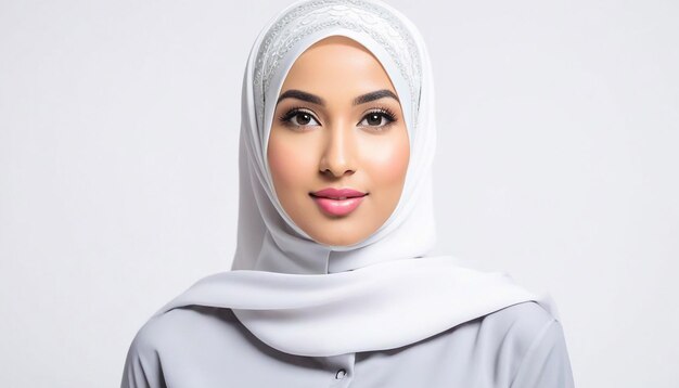 Foto visão de retrato confidência mulher muçulmana