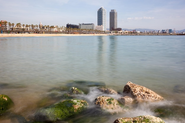 Visão geral da costa de barcelona