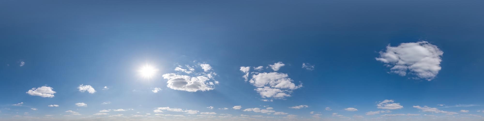 Céu Azul Com Belas Nuvens Como Vista Panorâmica Hdri 360 Sem