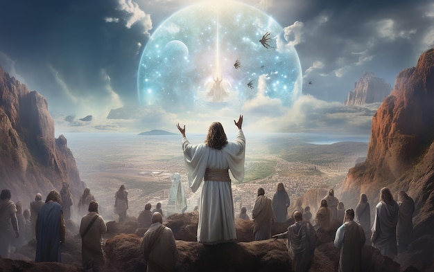 Visão Sagrada Generativa AI Representação Segunda Vinda de Jesus Cristo