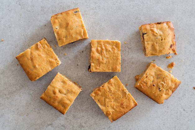 Foto visión en ángulo alto de las galletas