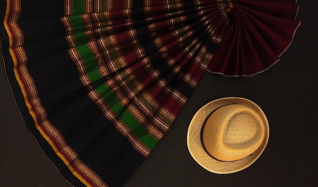 Foto visión de ángulo alto del sombrero por textil