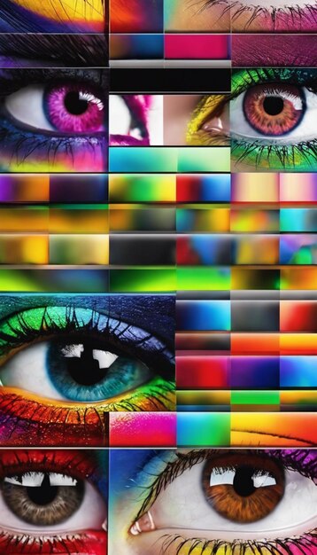 La visión del arco iris explora el caleidoscopio de los ojos multicolores