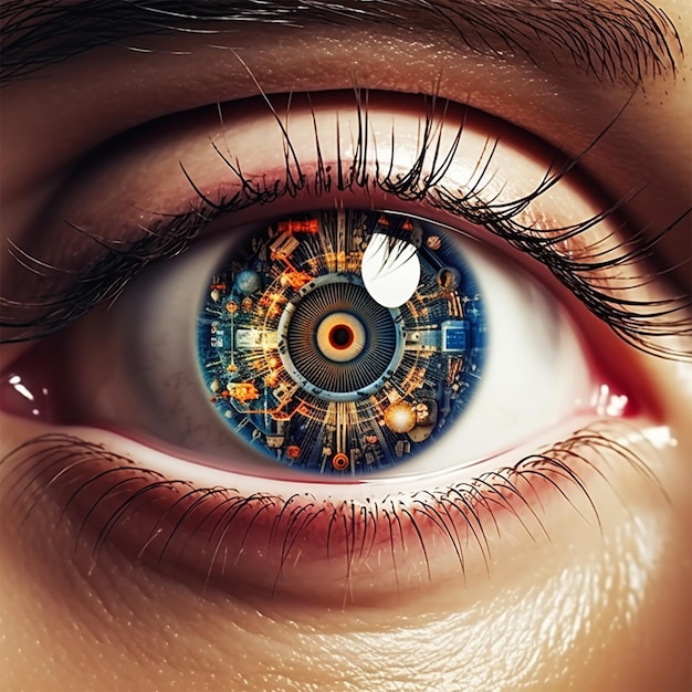 Foto visión ocular el futuro de la visión y el ojo