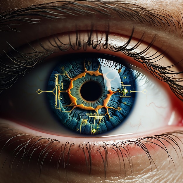 Foto visión ocular el futuro de la visión y el ojo