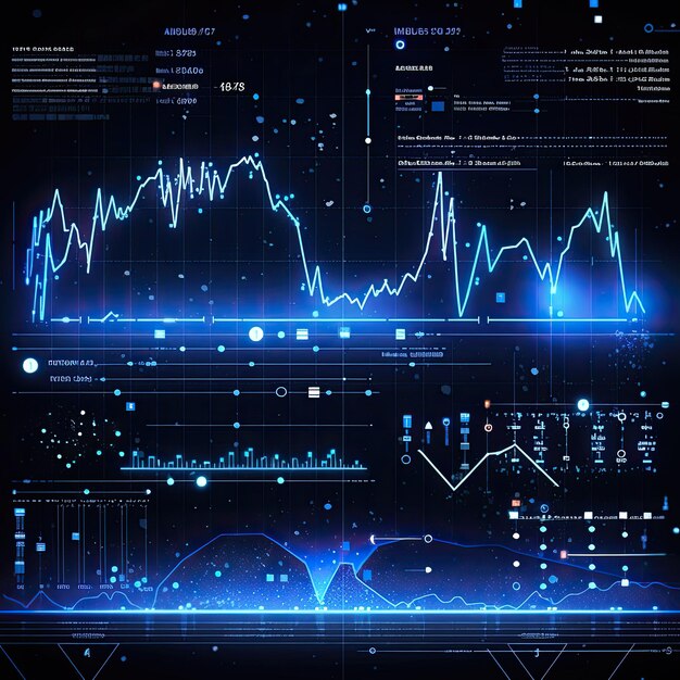 Visiones financieras holográficas que iluminan el concepto del mercado monetario en el contexto empresarial