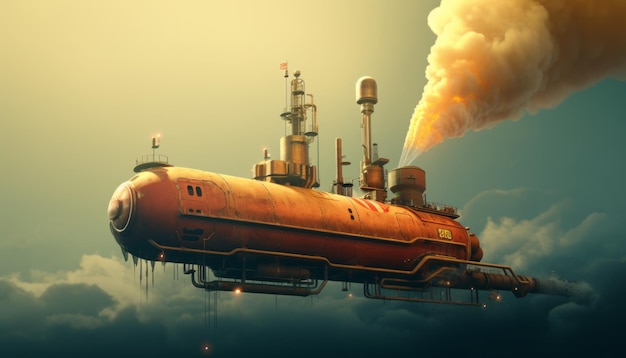 Visiones de naves espaciales inmersivas Oilpunk y contracciones futuristas por Mike Campau y Dan Matutina