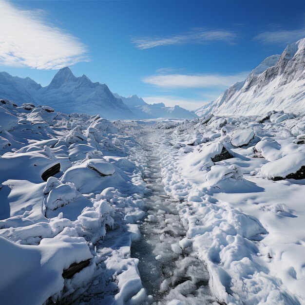 Visiones del paisaje invernal de los glaciares