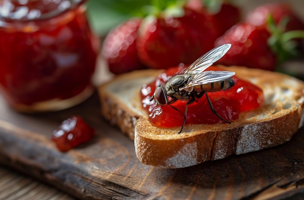 Visitante inesperado en el desayuno dulce