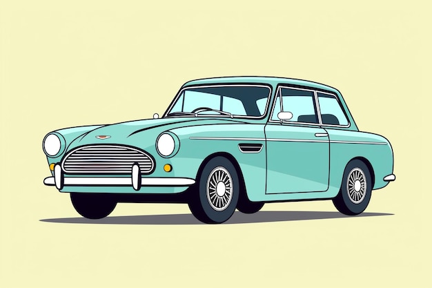 Visões artísticas em movimento Ilustrações cativantes de carros que inspiram admiração