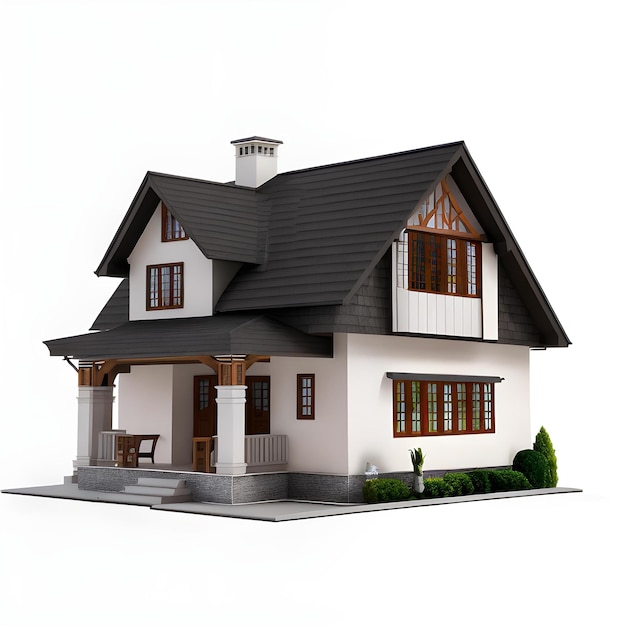 Vista en 3D del modelo de la casa