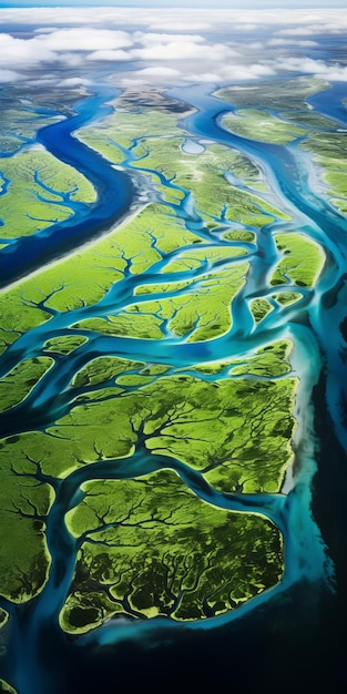 Vista aérea de las aguas verdes tropicales Fotografía de National Geographic