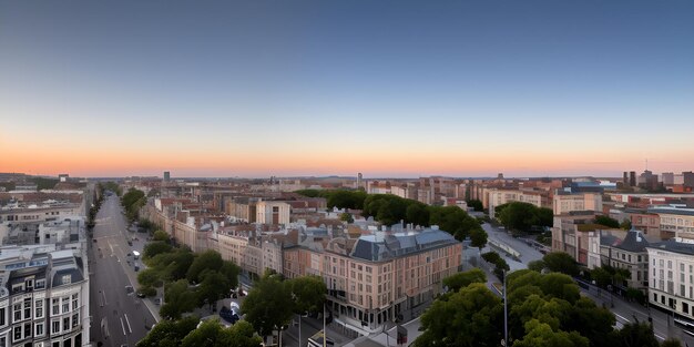 vista aérea de amplio ángulo