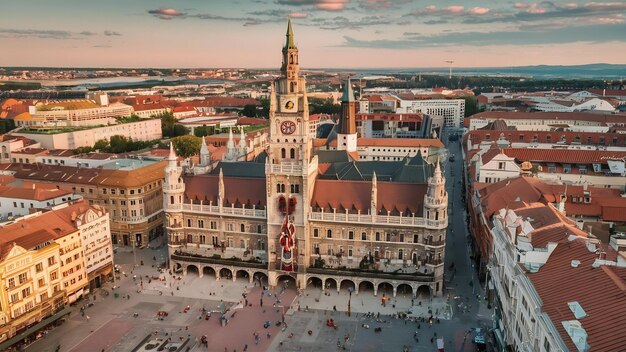 Vista aérea del antiguo ayuntamiento de Bratislava