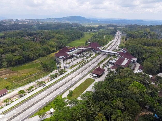 Vista aérea del área de descanso de Pendopo 456 Salatiga Semarang Indonesia Octubre 2022