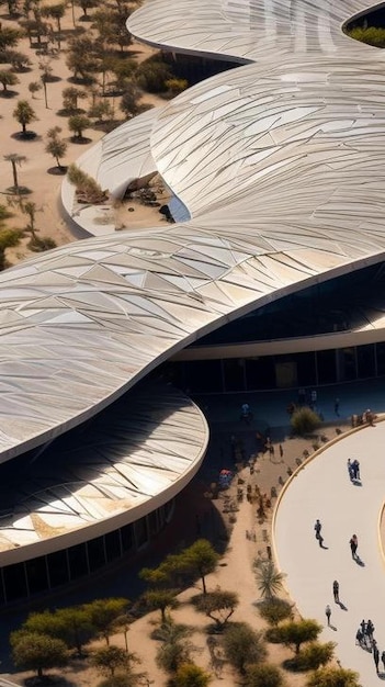 Vista aérea de las aves del centro de innovación solar