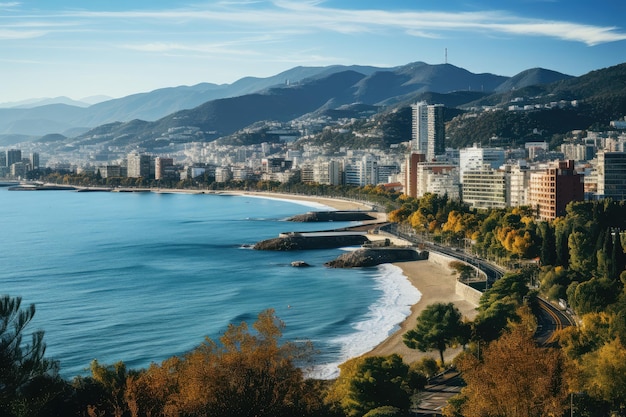 Vista aérea de Barcelona La Barceloneta es la región de playas más importante del país