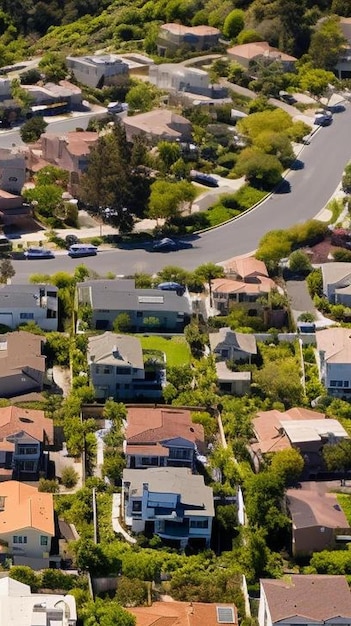 Foto vista aérea del barrio de clase media en carlsbad