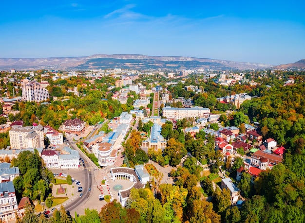 Vista aérea del bulevar Kurortny Kislovodsk