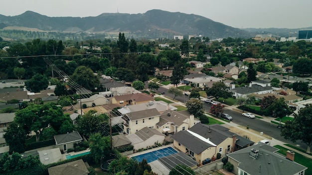 Vista aérea de Burbank, zona de Los Ángeles. foto de alta calidad