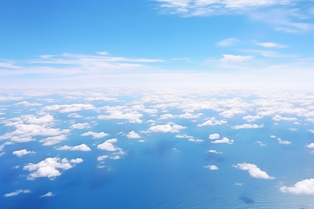 Vista aérea desde la cabina de un avión privado Cielo con nubes Fondo del cielo