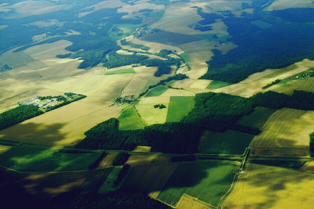 Foto vista aérea de un campo agrícola