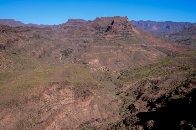 Vista aérea de una carretera del desierto