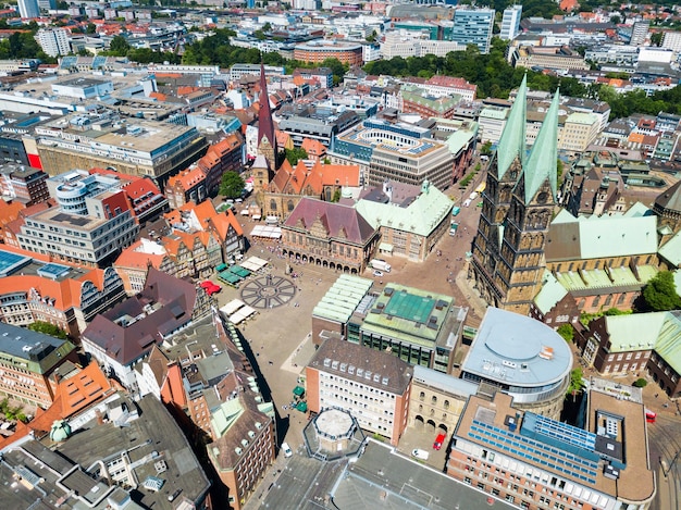 Vista aérea del casco antiguo de Bremen