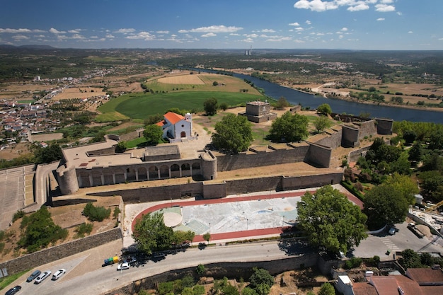 Vista aérea del Castillo de Abrantes en Portugal