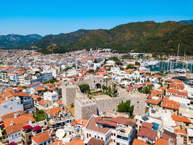 Vista aérea del castillo de Marmaris Turquía