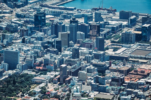 Vista aérea del centro de Ciudad del Cabo