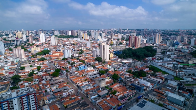 Vista aérea del centro de la ciudad de Sorocaba Brasil