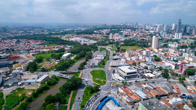 Vista aérea del centro de la ciudad de Sorocaba Brasil