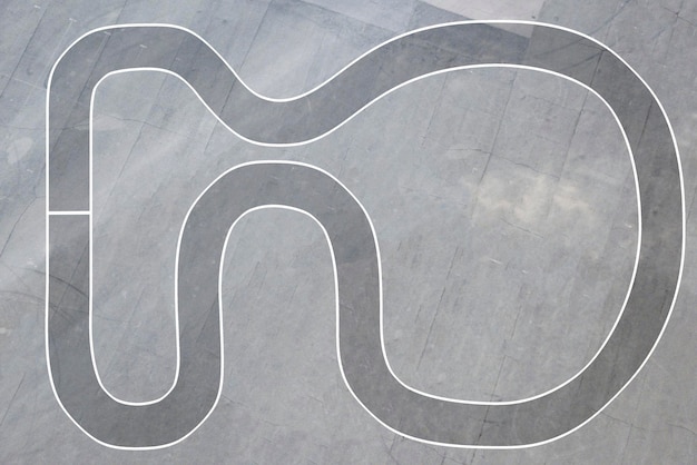 Foto una vista aérea del circuito simple de la pista de carreras de karting