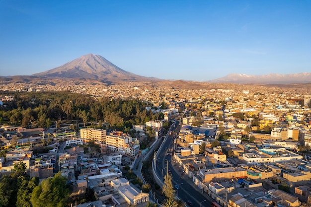 Vista aérea de la ciudad de Arequipa