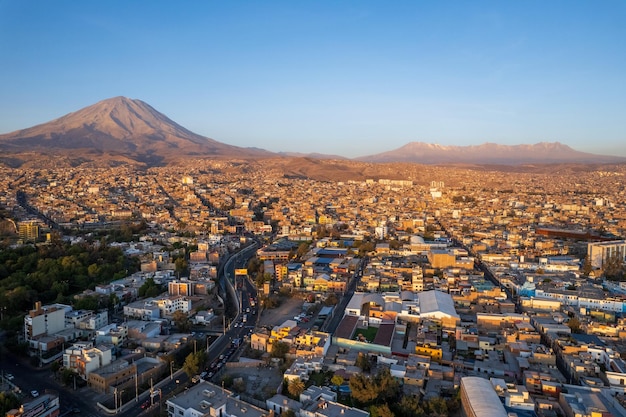 Vista aérea de la ciudad de Arequipa