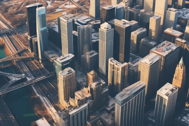 Vista aérea de la ciudad de Chicago