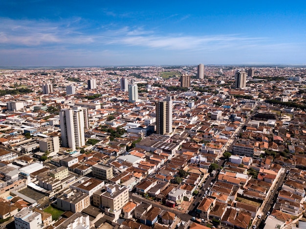 Vista aérea de la ciudad de Franca, estado de Sao Paulo. Brasil.