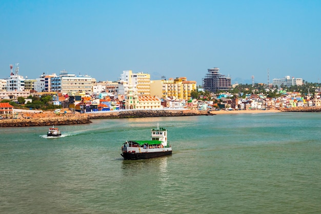 Vista aérea de la ciudad de Kanyakumari India