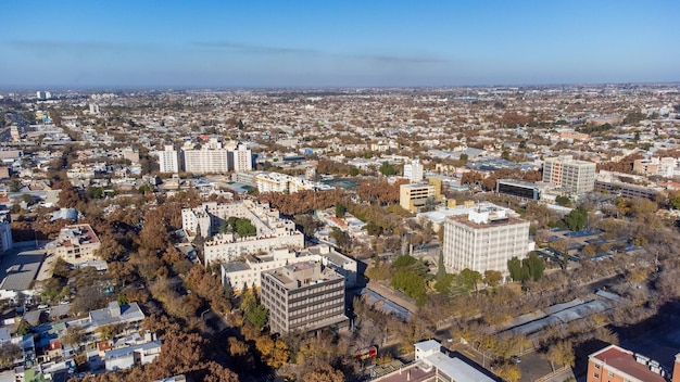 Vista aérea de la ciudad de Mendoza