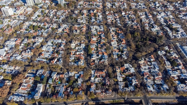 Foto vista aérea de la ciudad de mendoza