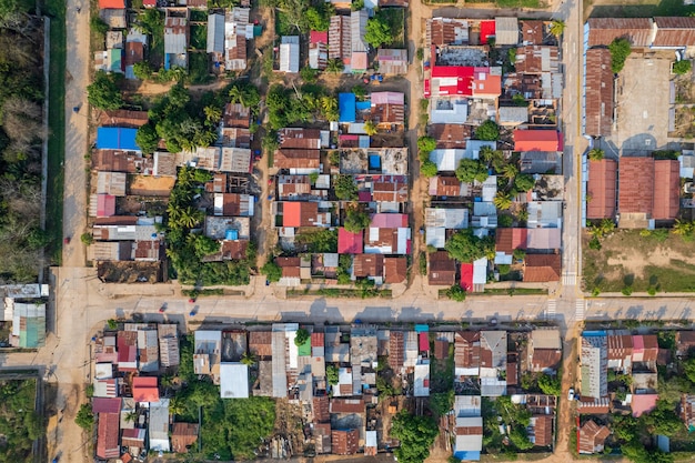 Vista aérea de la ciudad de Pucallpa capital de la provincia de Ucayali