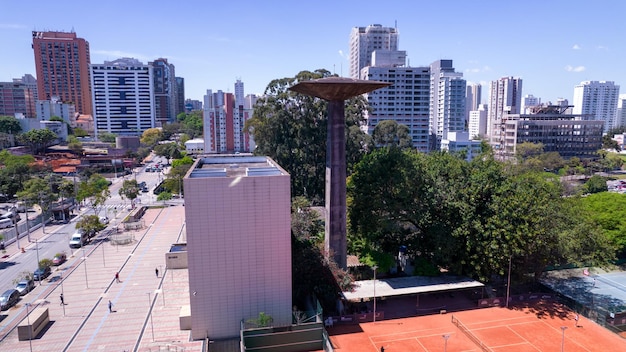 Vista aérea de la ciudad de Sao Paulo, Brasil. En el barrio de Vila Clementino, Jabaquara.