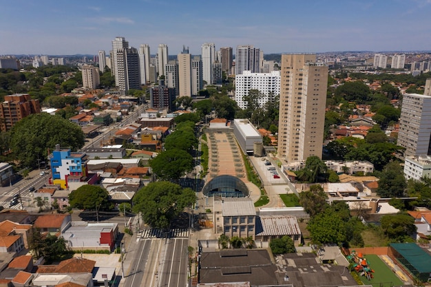 La vista aérea de la ciudad de Sao Paulo