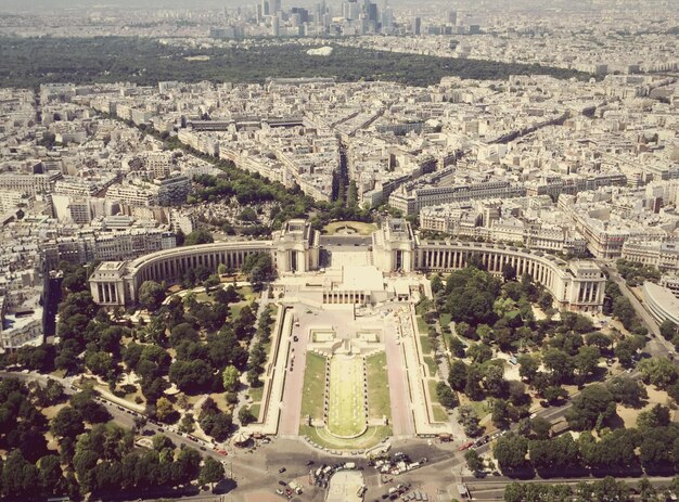 Vista aérea de la ciudad desde la Torre Eiffel