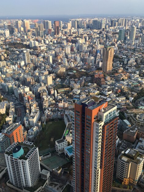 Foto vista aérea de una ciudad