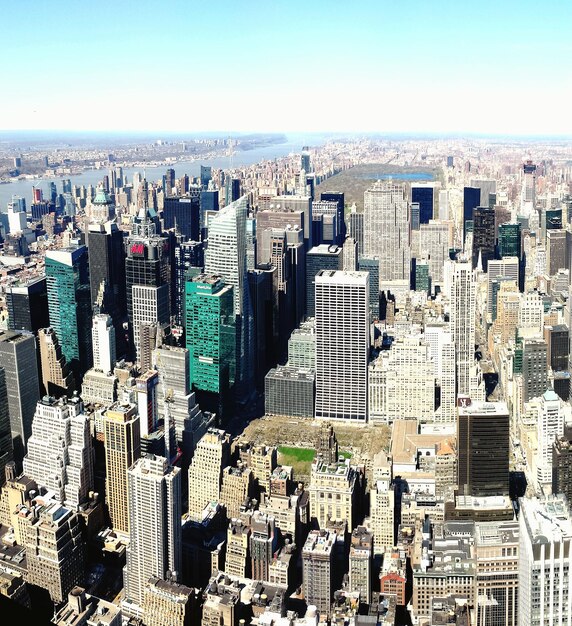 Foto vista aérea de la ciudad