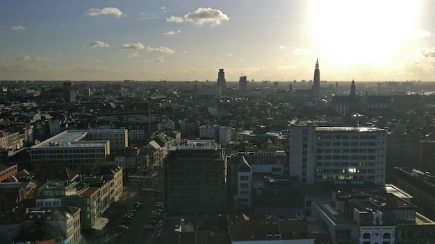 Foto vista aérea de la ciudad