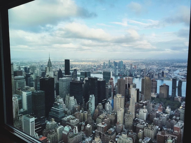 Foto vista aérea de una ciudad