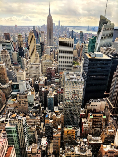 Foto vista aérea de una ciudad